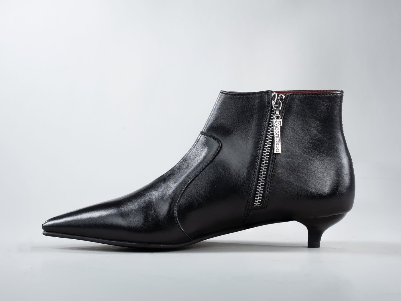 Grace Black, side view and 1.5 inch kitten heel